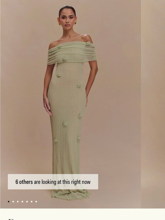 Meshki Dresses & Skirts - Meshki Brynn Off-Shoulder Sage Green Maxi Dress